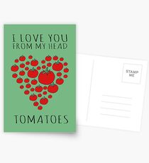 Ich liebe dich von meinen Kopf Tomaten Postkarten