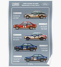 Ford Escort RAC Rally Tribute Poster
