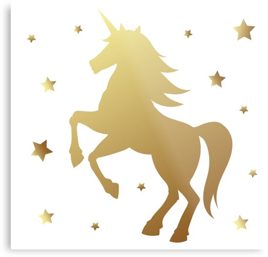 "Einhorn Silhouette VektorIllustration. Goldenes "Einhorn Silhouette VektorIllustration. Goldenes