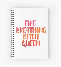 Cuaderno de espiral Fire Breathing Queen