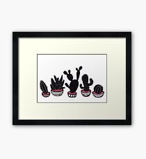cactus row Framed Print