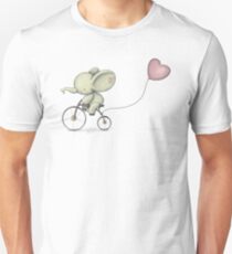 Cute Elephant riding his Bike Unisex T-Shirt