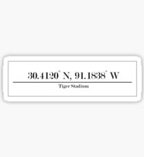LSU - Louisiana State University - Tiger Stadium Coordinates Sticker