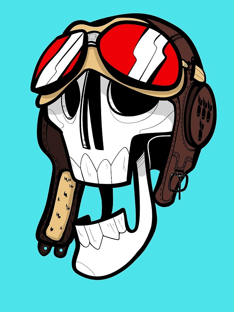 "Aviator Skull" by JawsDraws Redbubble