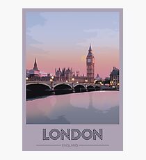 London Travel Poster Photographic Print