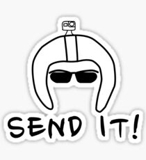 "Send It" Dude Digital Head with Text Sticker