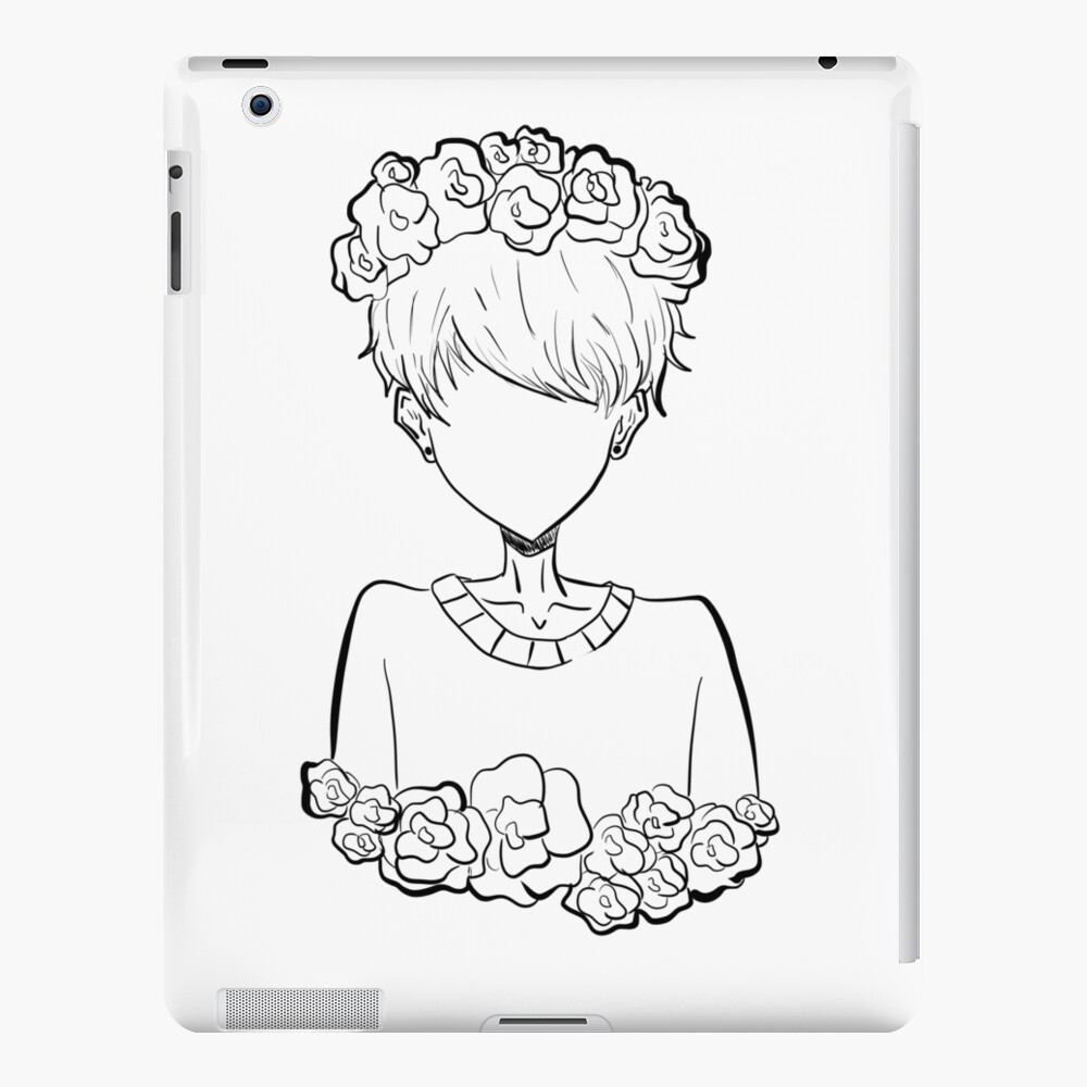 Aesthetic Pastel Tumblr Rose Boy Ipad Case Skin By