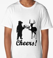 Bear, deer, beer, & cheers Long T-Shirt