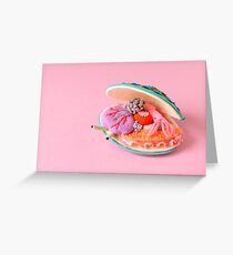 Anatomy of Blue Deep Water Clam Greeting Card