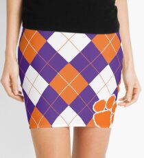 Clemson Argyle Pattern Mini Skirt