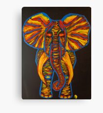Rainbow Party Elephant Finger Painted MKART Canvas Print
