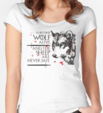 Leave one Wolf Alive and the Sheep are never safe Women's Fitted Scoop T-Shirt