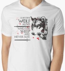 Leave one Wolf Alive and the Sheep are never safe Men's V-Neck T-Shirt