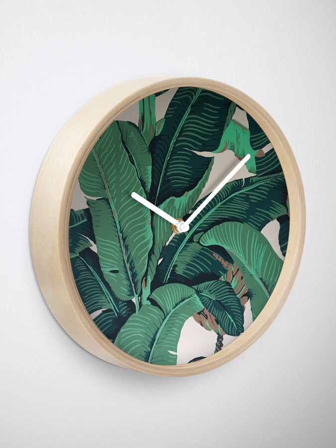 Golden Girls Banana Leaf Style Pillow Clock