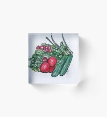 Freshly Uncut Salad Acrylic Block