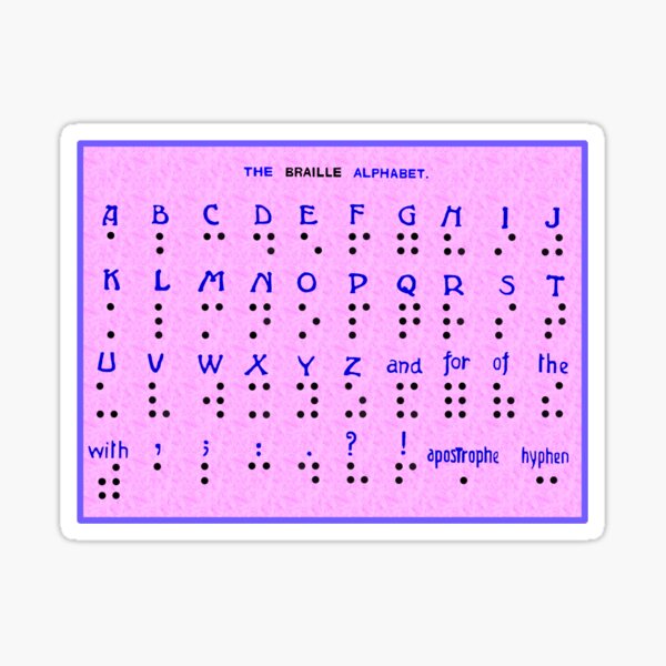 Braille Stickers | Redbubble