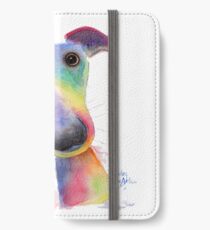 WhipPeT GreyHouND DOG 'HANK' VON SHIRLEY MACARTHUR iPhone Flip-Case/Hülle/Klebefolie