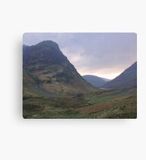 Down The Wild Glen Coe Canvas Print
