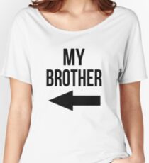 MY BROTHER / SISTER SPORT FOOTBALL KISS CAM FUNNY Women's Relaxed Fit T-Shirt