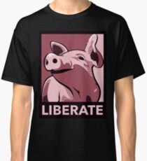 Liberate (Pig, Poster Style, Rose) Classic T-Shirt