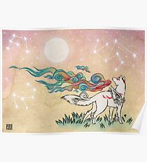Amaterasu Wolf Poster