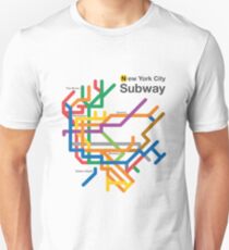 Camiseta unisex Diagrama del metro de NYC