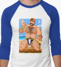 ADAM LIKES SUN LOTION Baseball ¾ Sleeve T-Shirt