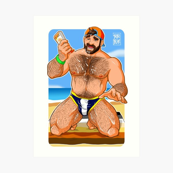 ADAM LIKES SUN LOTION Art Print