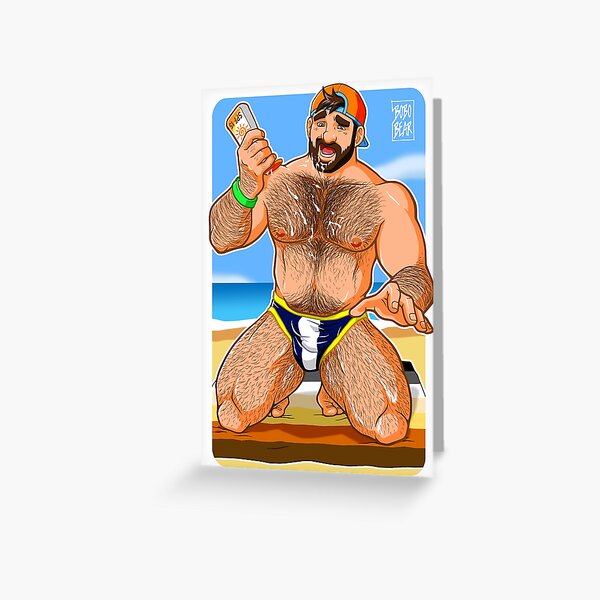 ADAM LIKES SUN LOTION Greeting Card