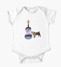 Viola Pug Art One Piece - Short Sleeve