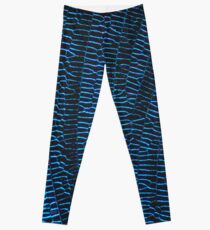 Dragonfly shiny vibrant blue wings Leggings