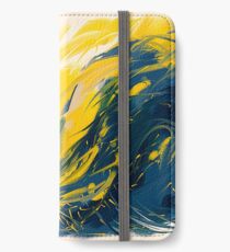Abstract - Yellow & Blue iPhone Wallet/Case/Skin