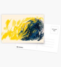 Abstract - Yellow & Blue Postcards