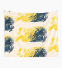 Abstract - Yellow & Blue Wall Tapestry