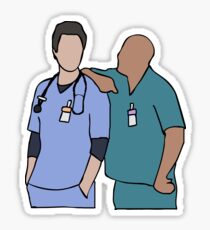JD and Turk Scrubs Sticker