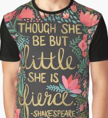 Little & Fierce on Charcoal Graphic T-Shirt