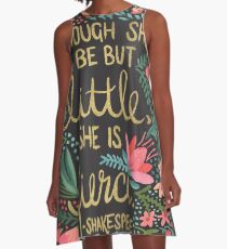 Little & Fierce on Charcoal A-Line Dress