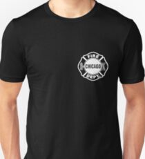 Chicago Fire Dept White Logo Unisex T-Shirt