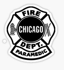 Chicago Fire Paramedic Black Logo Sticker