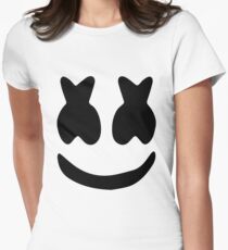 Marshmello face Women's Fitted T-Shirt