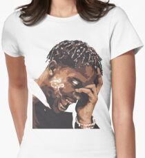 la flame travis rap Women's Fitted T-Shirt