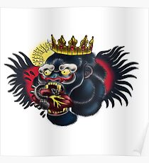 gorilla tattoo design u0026 illustration posters redbubble gorilla tattoo design u0026 illustration posters redbubble