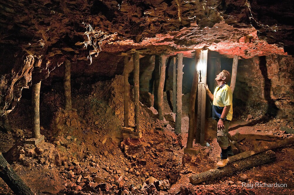 "Lightning Ridge Opal Mining" by Ray Richardson Redbubble