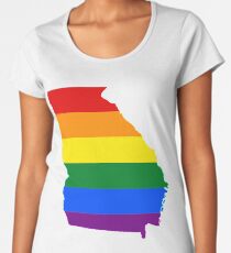 Queer Rainbow Georgia Women's Premium T-Shirt