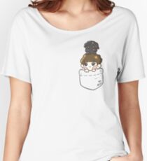 EXO Chanyeol & Toben in Pocket Women's Relaxed Fit T-Shirt