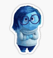 Blue emotion character illustration Sticker