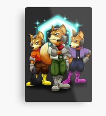 Fox Victory Pose T-Shirt Metal Print