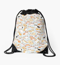 Corgilicious Corgi Doodle Drawstring Bag
