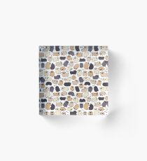 Bloque acrílico Pug Life Doodle
