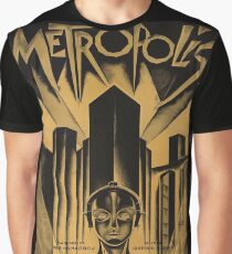 Camiseta gráfica Metropolis, Fritz Lang, 1926 - cartel de película vintage, b & w